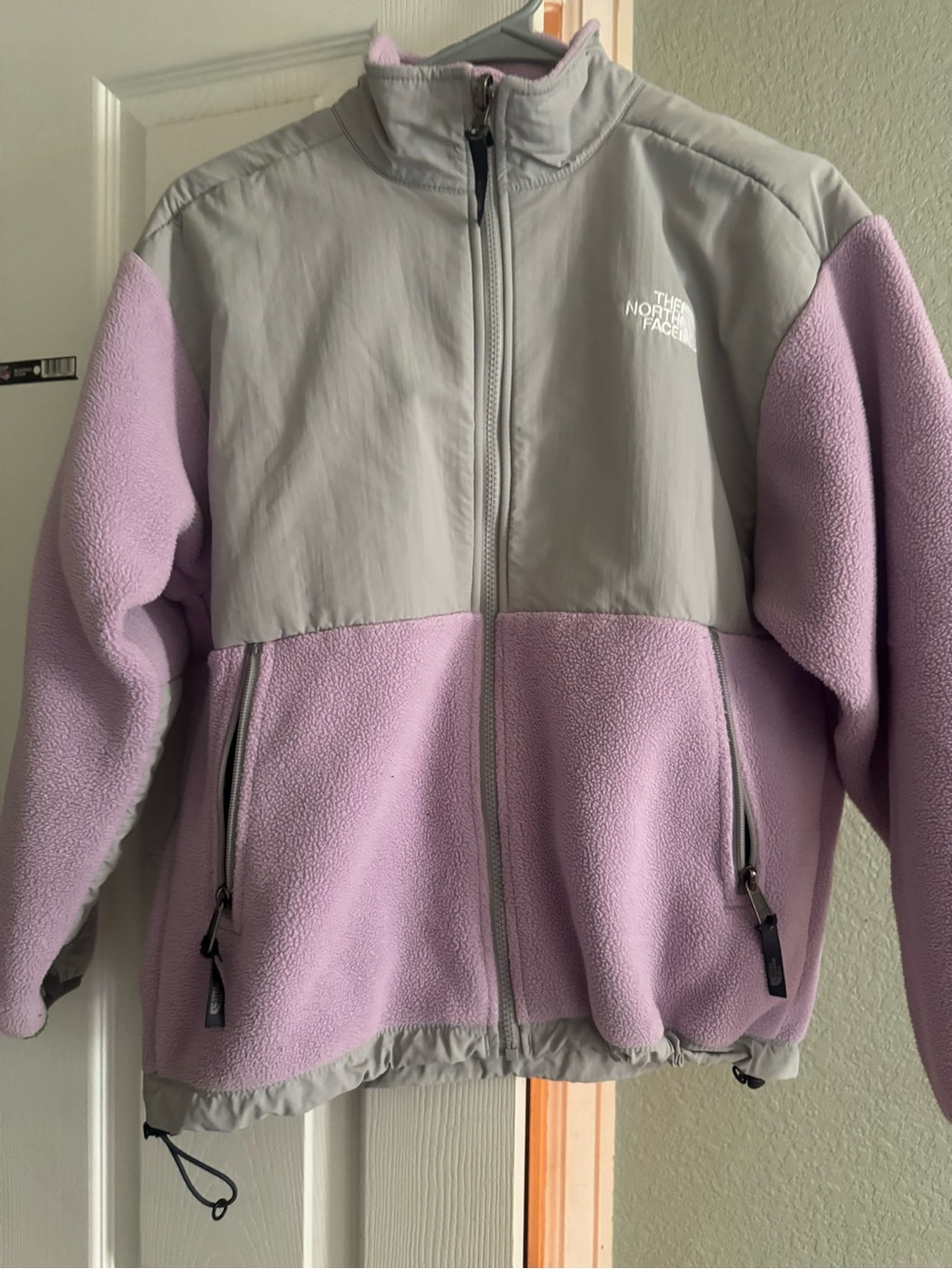 The North Face Lavender and Gray Fleece Jacket